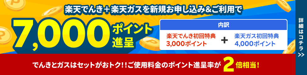 楽天でんき新規お申し込み&ご利用で10,000ポイント！